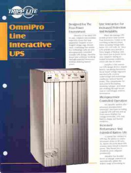 Буклет Tripp Lite OmniPro Line Interactive UPS, 55-1581, Баград.рф